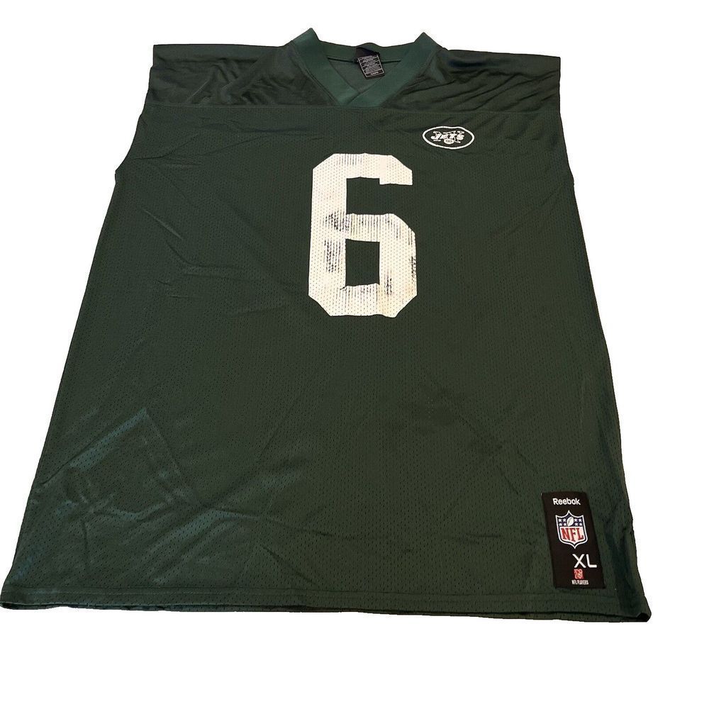 New York Jets Mark Sanchez Reebok Mens Size XL Green Football NFL Jersey‎ Shirt - Picture 5 of 8